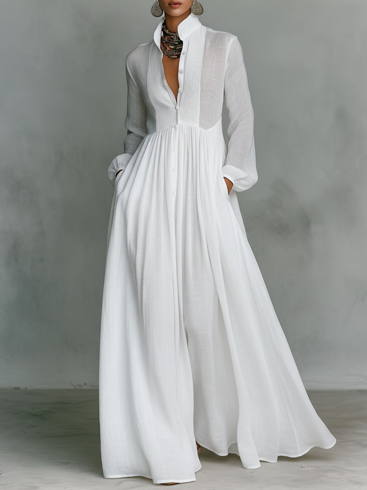 Maxi Dress Breathable Relaxed Fit Dress for Warm Weather Wear