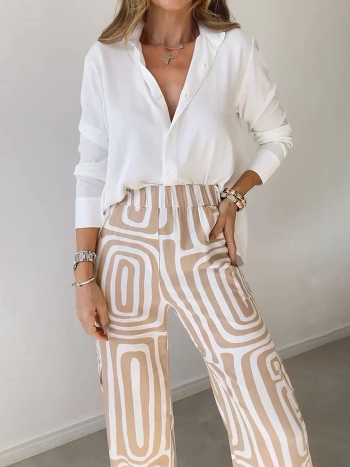 Stylish Two Piece Set Women Relaxed Fit Modern Daily Wear