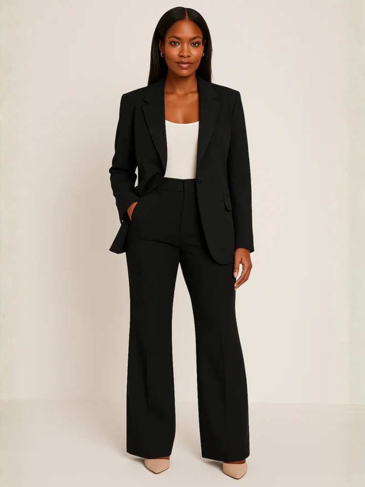 Women's tailored pants suit for work blazer and trousers set