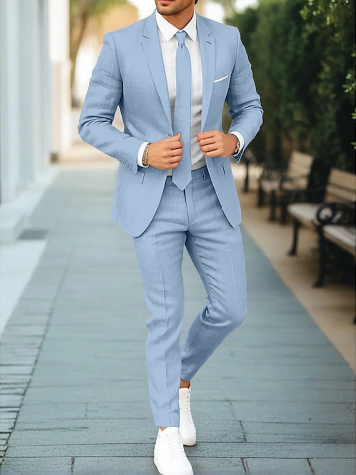 Men's Casual 2 Piece Suit Slim Fit for Everyday Smart Wear