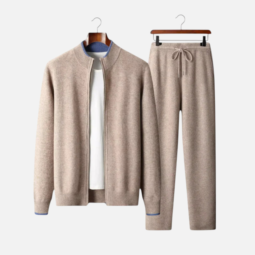 Aurevien | Men’s Wool Lounge Set in Heritage Grey