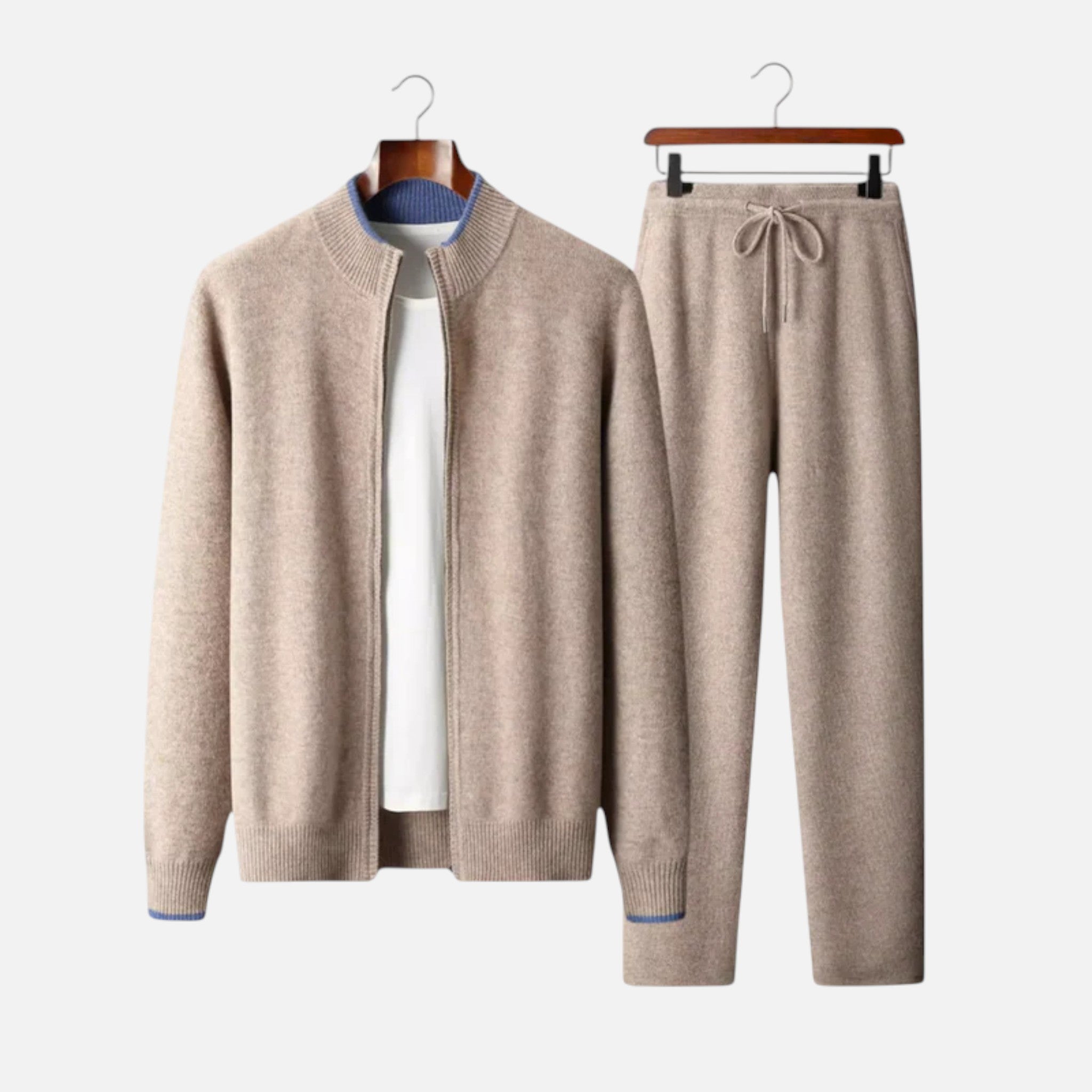 Aurevien | Men’s Wool Lounge Set in Heritage Grey