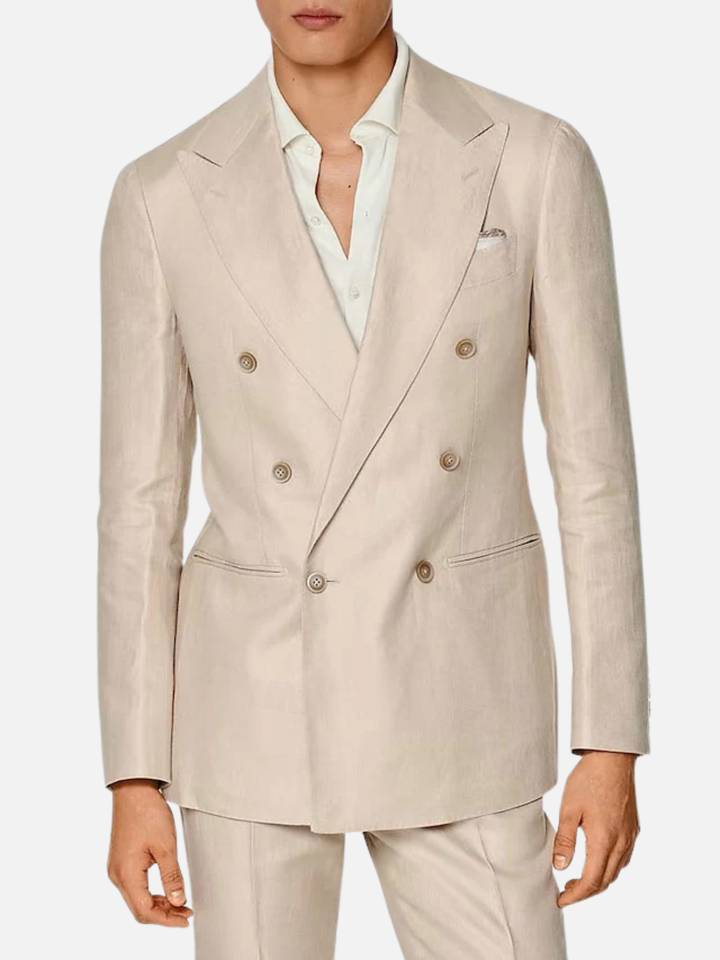 Men’s Double Breasted Wedding Suit Classic Fit 2 Piece Set
