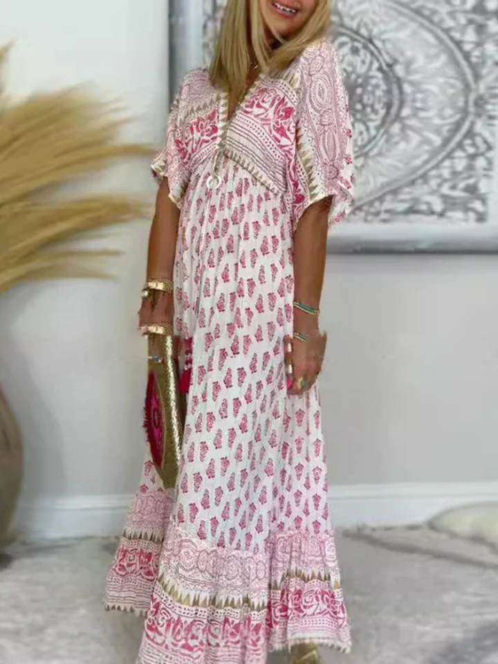 Women’s Boho Maxi Dress for Summer Vacation and Beach Wear