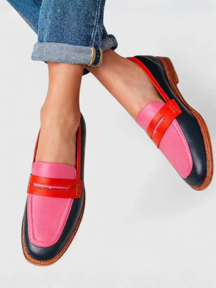 Women’s Comfortable Loafers with Strap Stable Low Heel