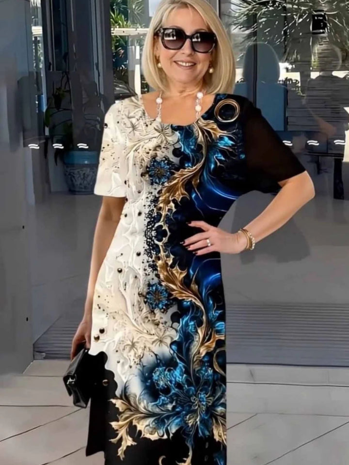 Women’s Printed Midi Dress Comfortable Day to Night Stylish Wear