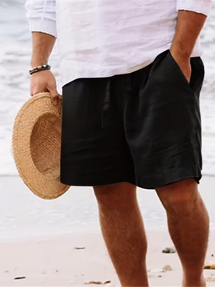 Men's lightweight summer shorts elastic waist casual wear