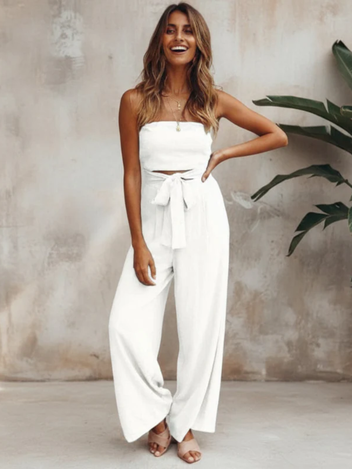 Women’s Backless Wide Leg Jumpsuit Breathable Summer Vacation Wear