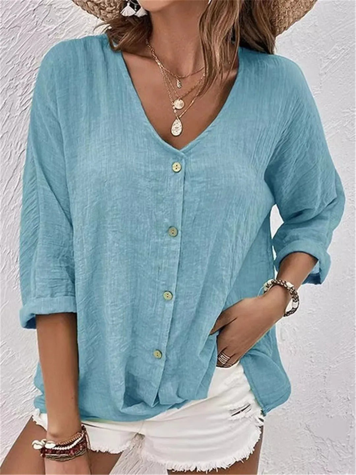 Top Minimalist Oversized Blouse for Casual Coastal Style