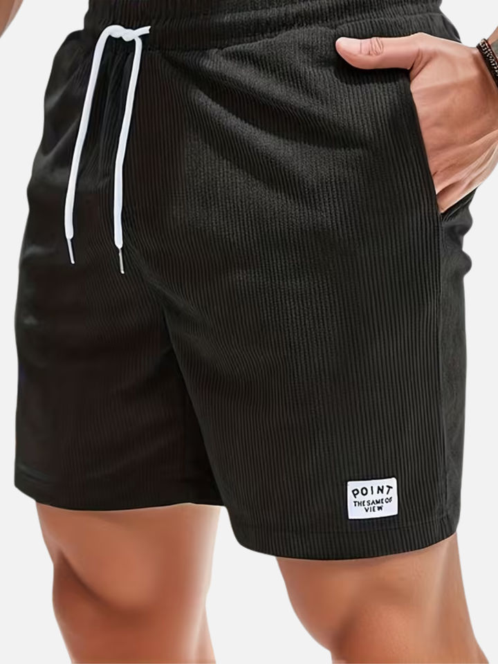 Men's corduroy shorts drawstring waist summer casual fit