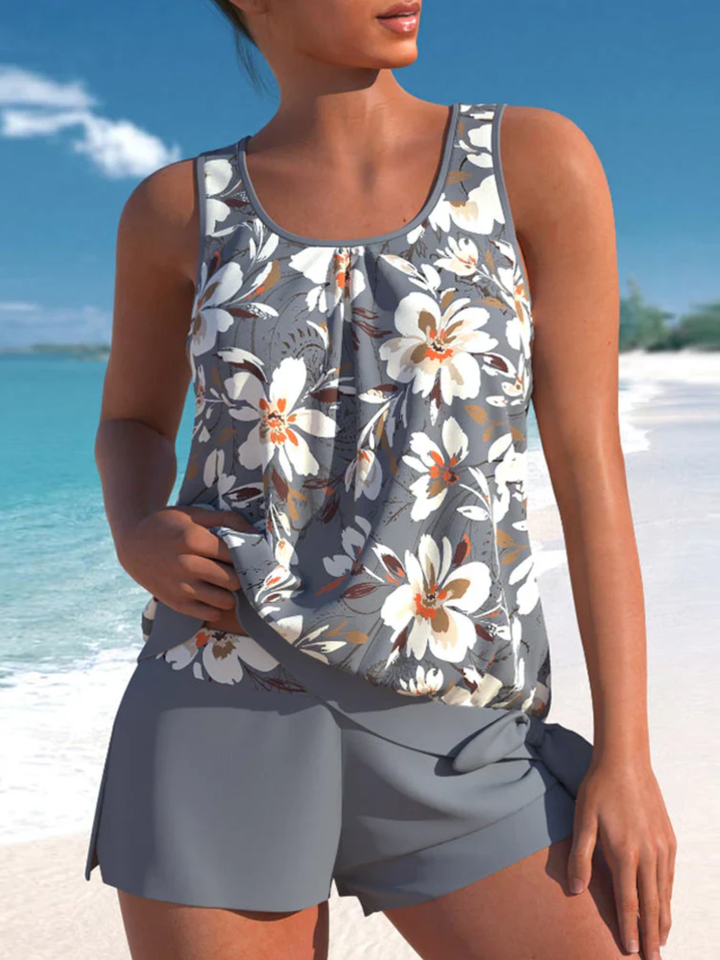 Women’s Tummy Control Tankini Slim Fit Swimsuit Set