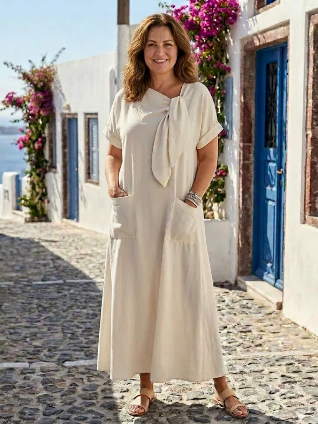 Women's maxi dress with pockets for everyday summer wear