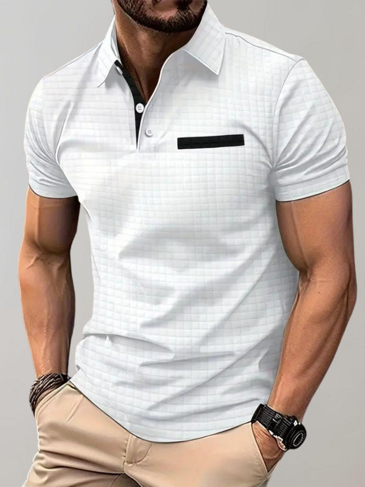 Athletic Fit Polo Shirt Men Smart Casual Everyday Wear