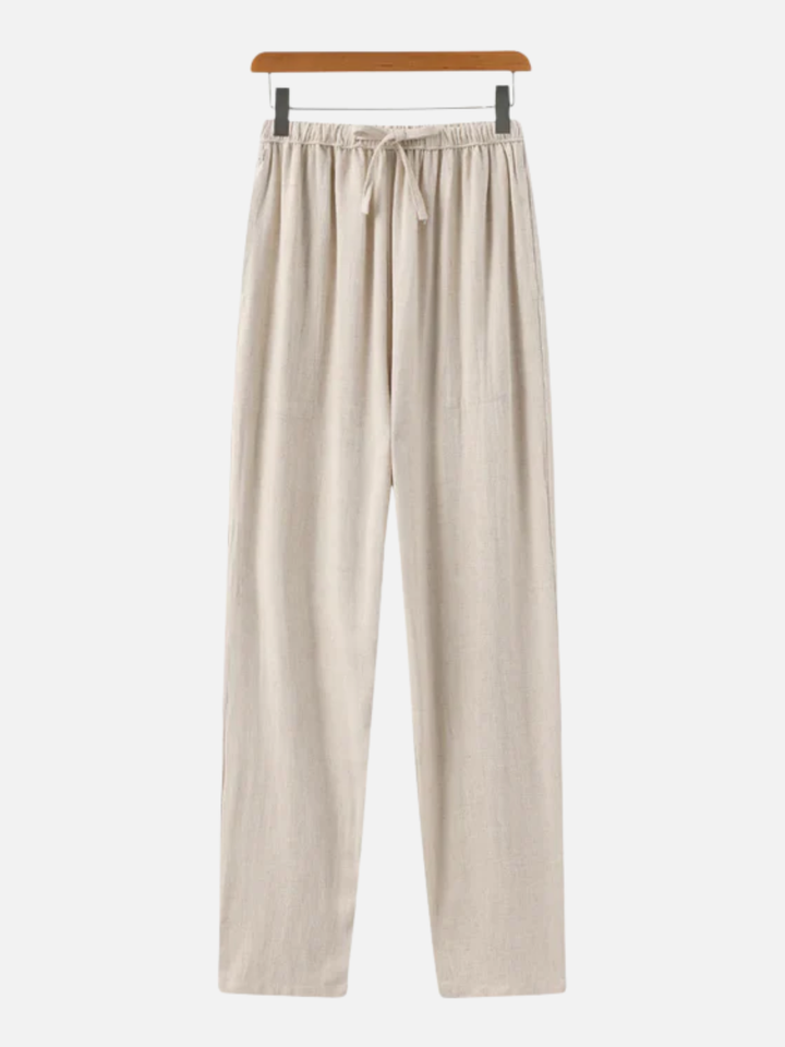 Men’s Lightweight Linen Pants Relaxed Summer Trousers