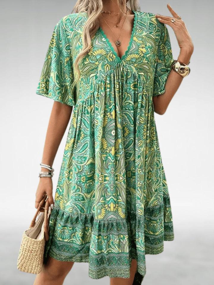 Women’s Boho Swing Dress Lightweight Flowy Summer Outfit