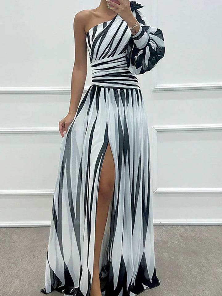 One-Shoulder Maxi Dress for Summer Events Elegant Evening Style