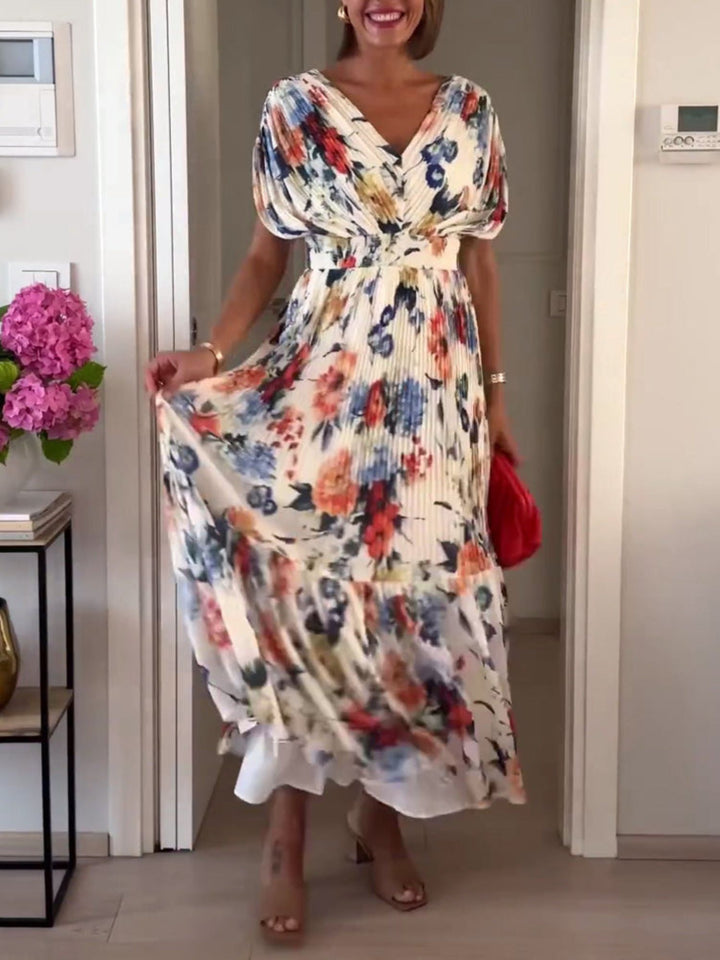 Women’s Elegant Printed Dress Flowy Casual Day Look