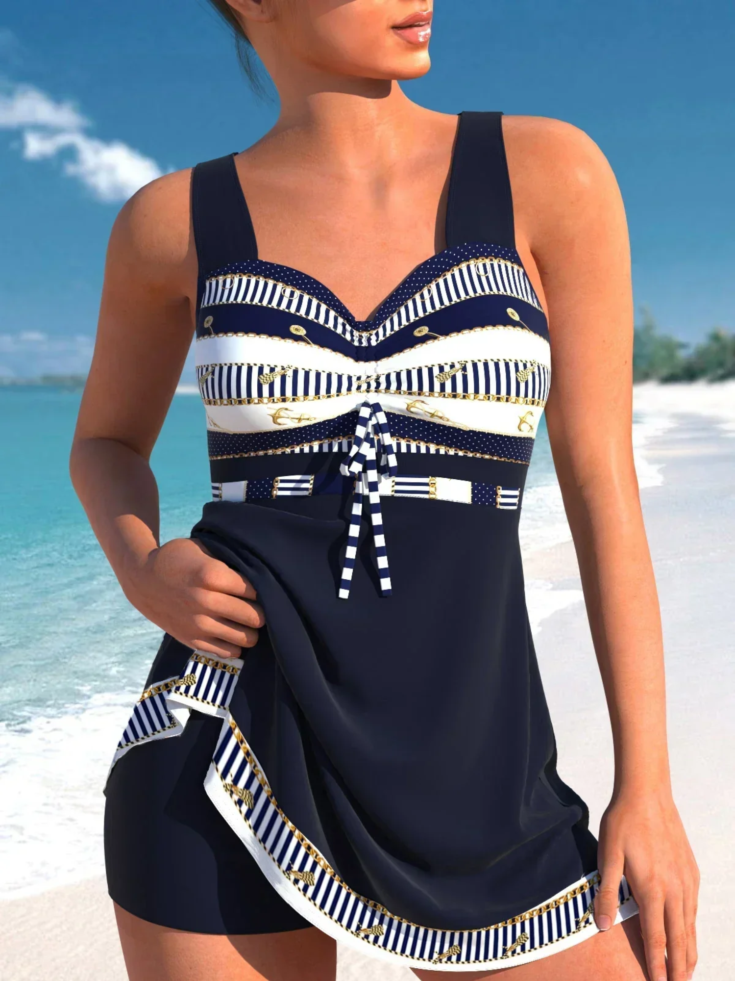 Women's Quick-Dry Swimwear One-Piece for Beach & Pool