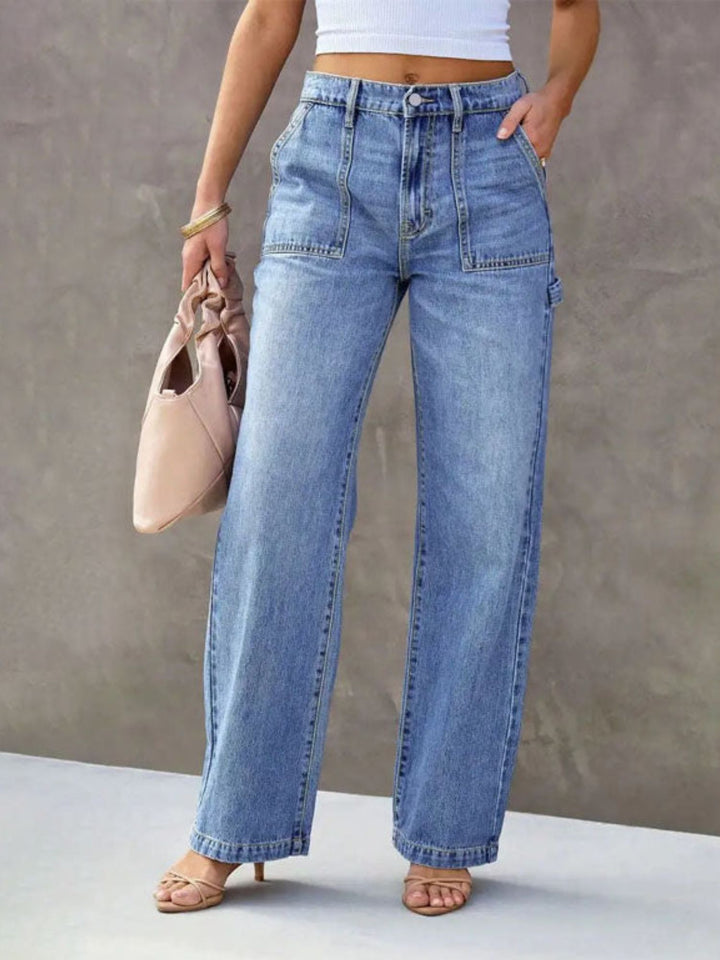 Jeans Women’s Comfortable Straight Fit Denim for Daily Wear