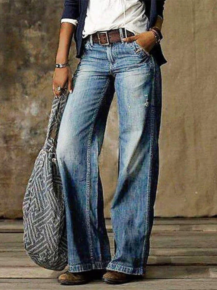 Women’s Loose Fit Denim Pants Comfortable Everyday Jeans