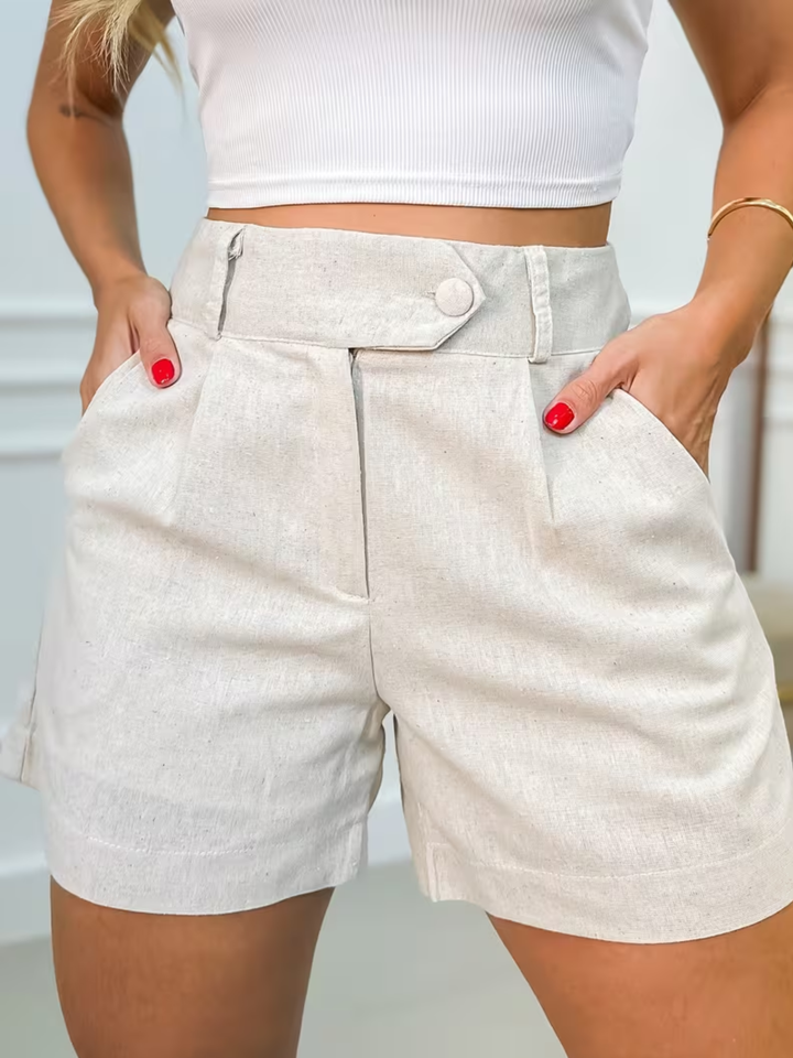 women high waist shorts casual summer cotton