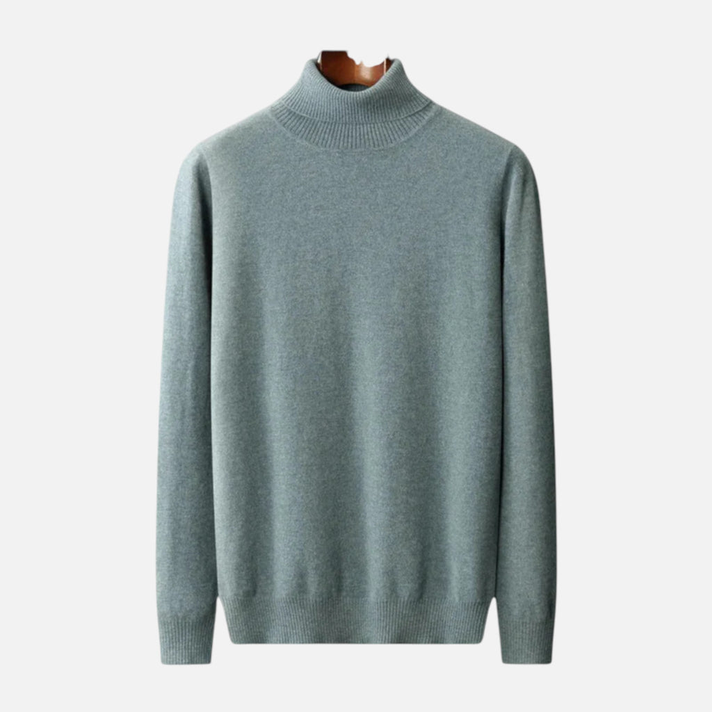 Aurevien | Men’s Fine Knit Turtleneck Jumper – Ivy League Elegance