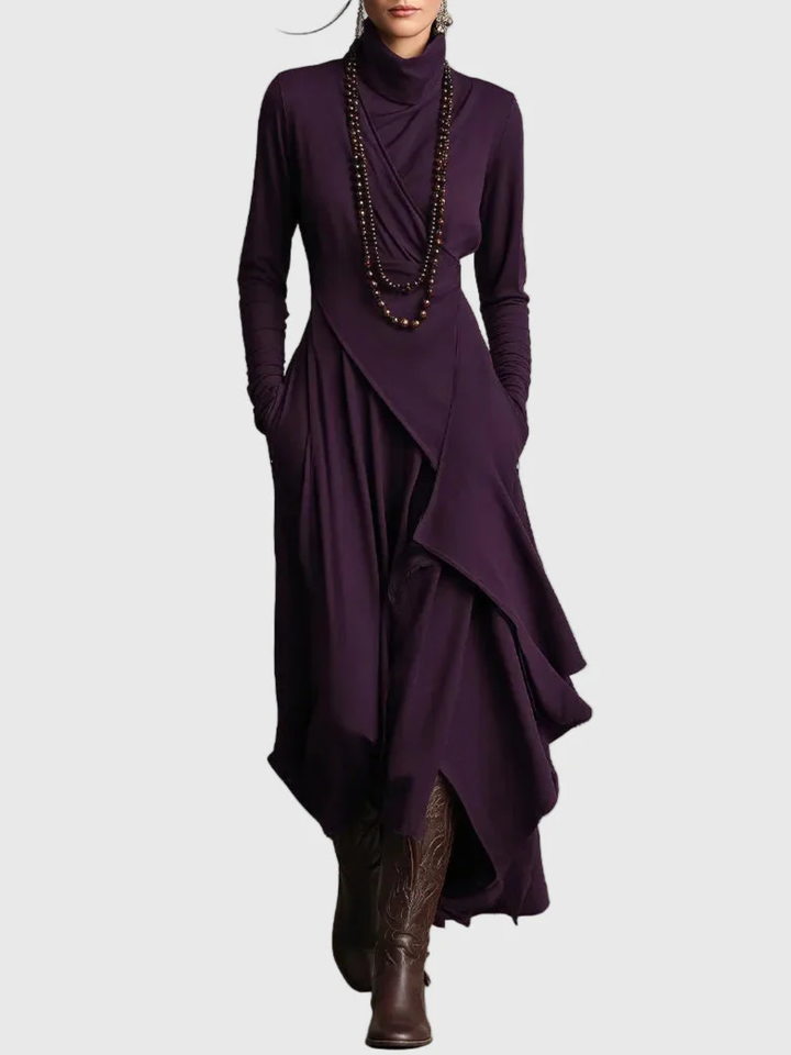 Women’s Pleated Maxi Dress Violet Wedding Guest Outfit