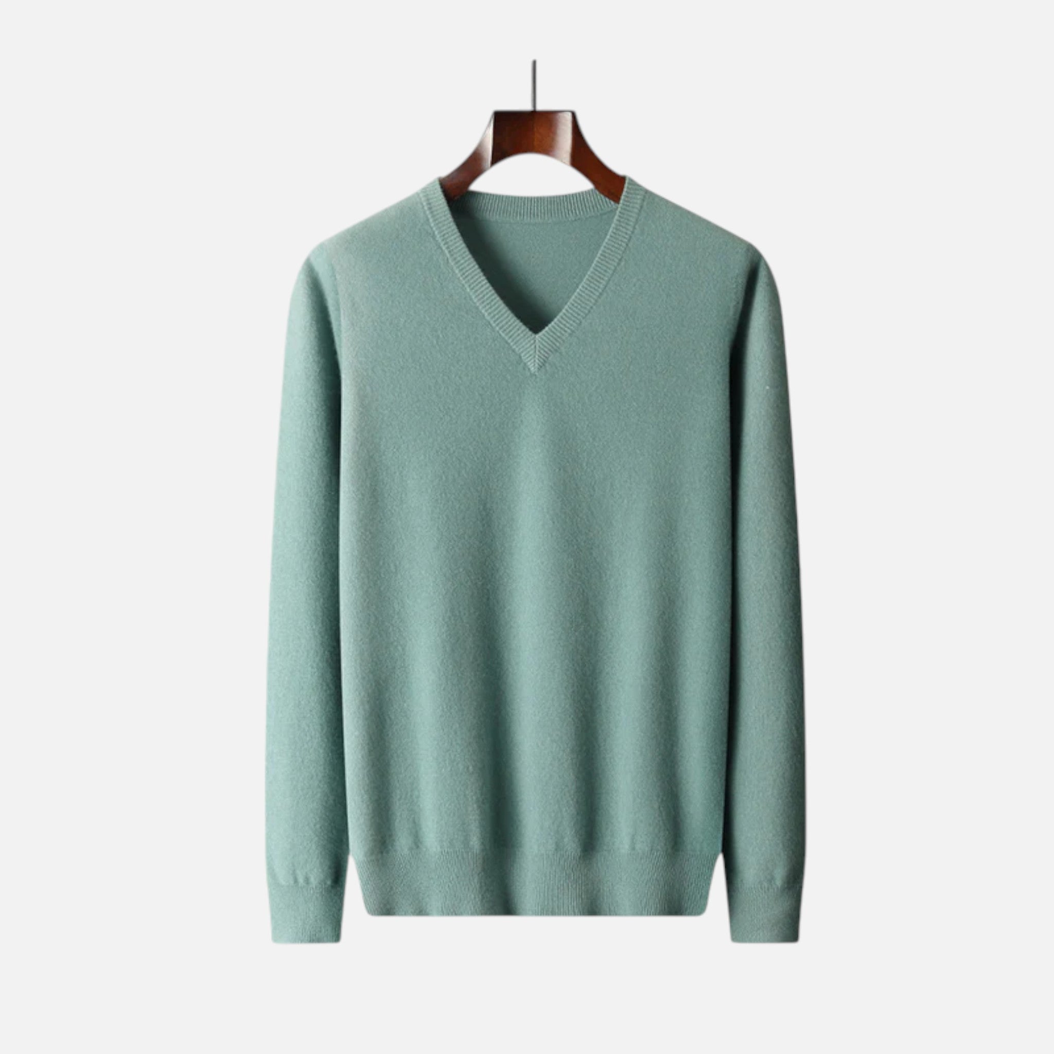 Aurevien | Men’s Classic V-Neck Jumper – Riviera Elegance