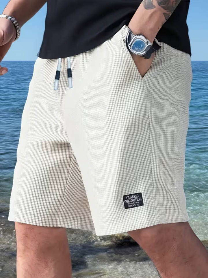 Men's Lightweight Drawstring Shorts with Pockets Beach Wear