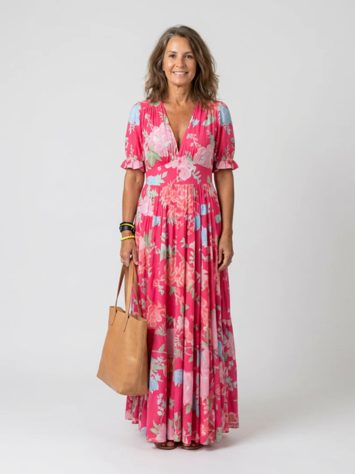 Women's Floral Midi Dress for Summer Events Casual Everyday Wear