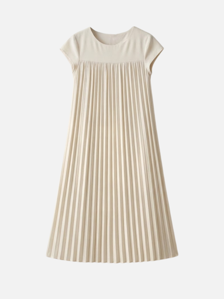 Women’s Midi Sundress A-Line Pleated Lightweight Summer Dress