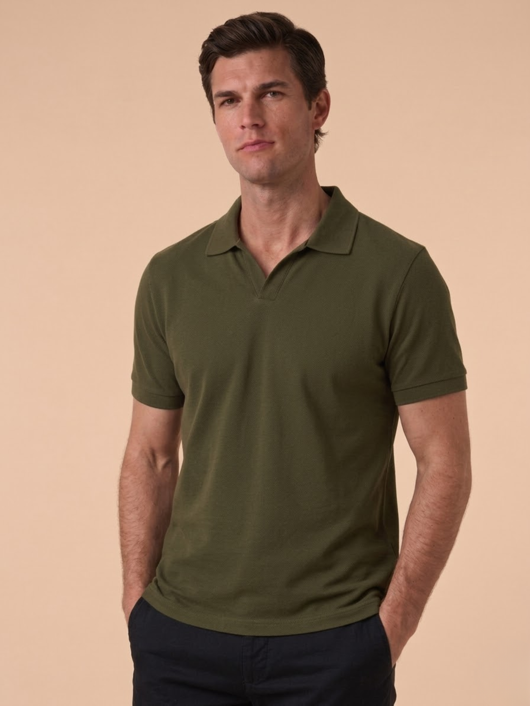 Men’s Short Sleeve Polo Soft Knit Comfortable Casual Wear