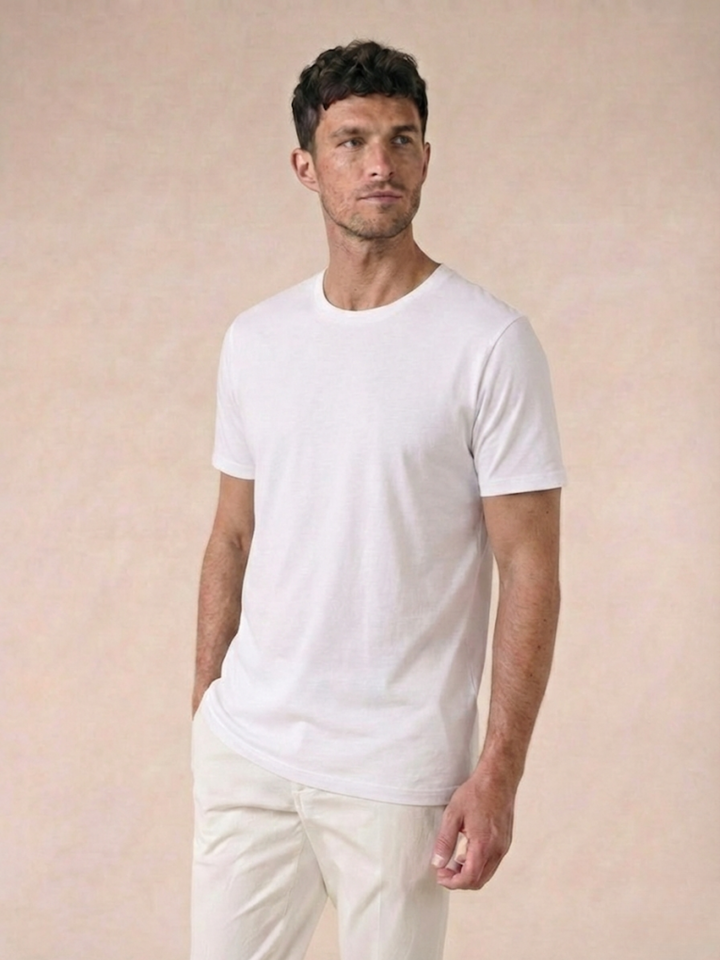 Men’s Premium Egyptian Cotton T-Shirt Soft Crew Neck Basic