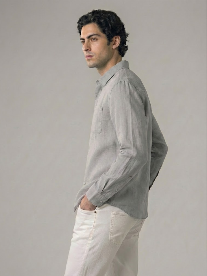 Linen Shirt Men’s Timeless Comfort Slim Fit Summer Top