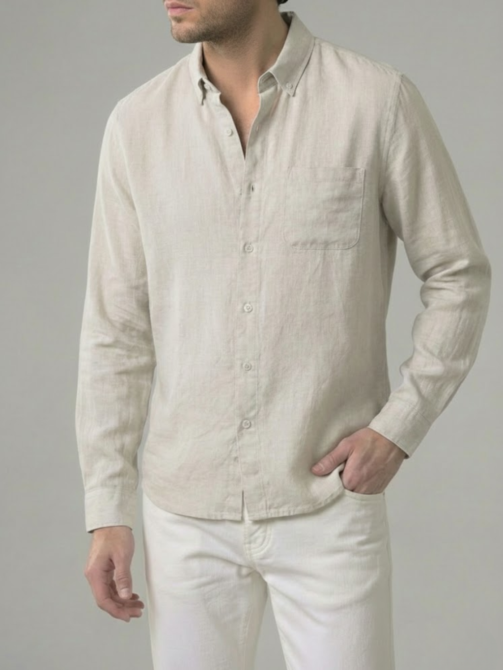 Linen Shirt Men’s Timeless Comfort Slim Fit Summer Top