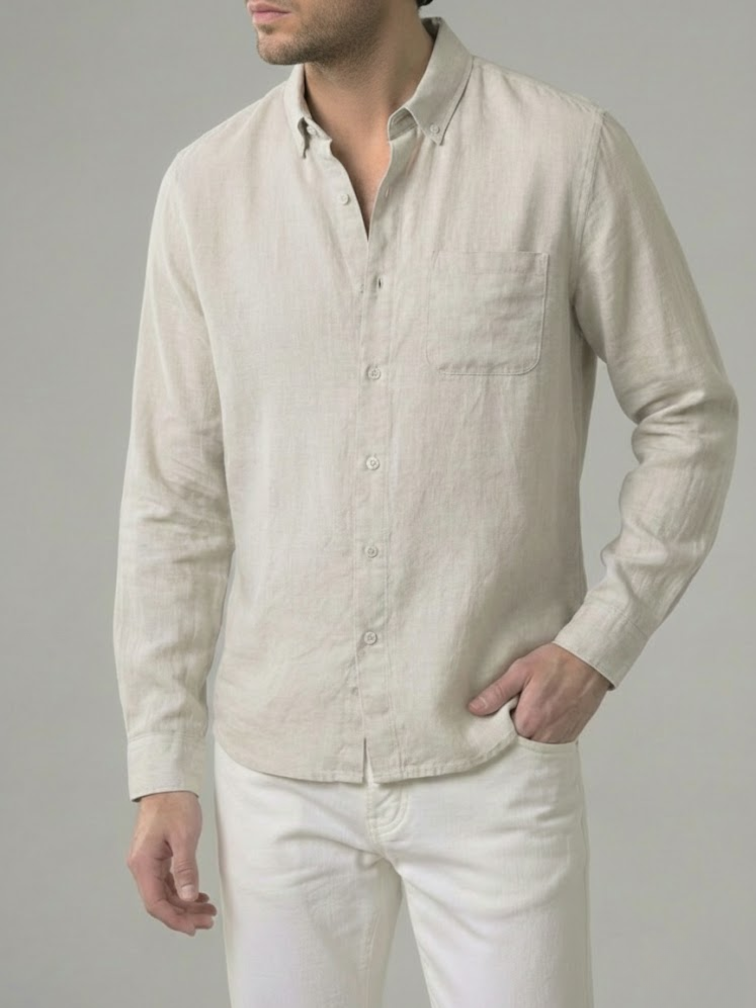 Linen Shirt Men’s Timeless Comfort Slim Fit Summer Top