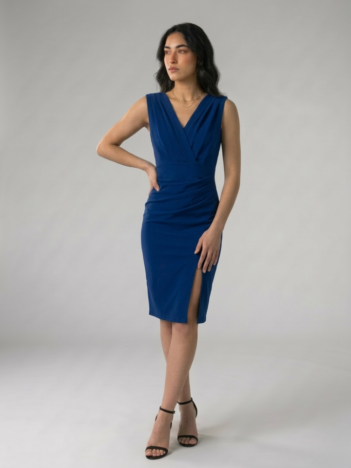 Women’s Formal Midi Dress Fitted Elegant Night Wear