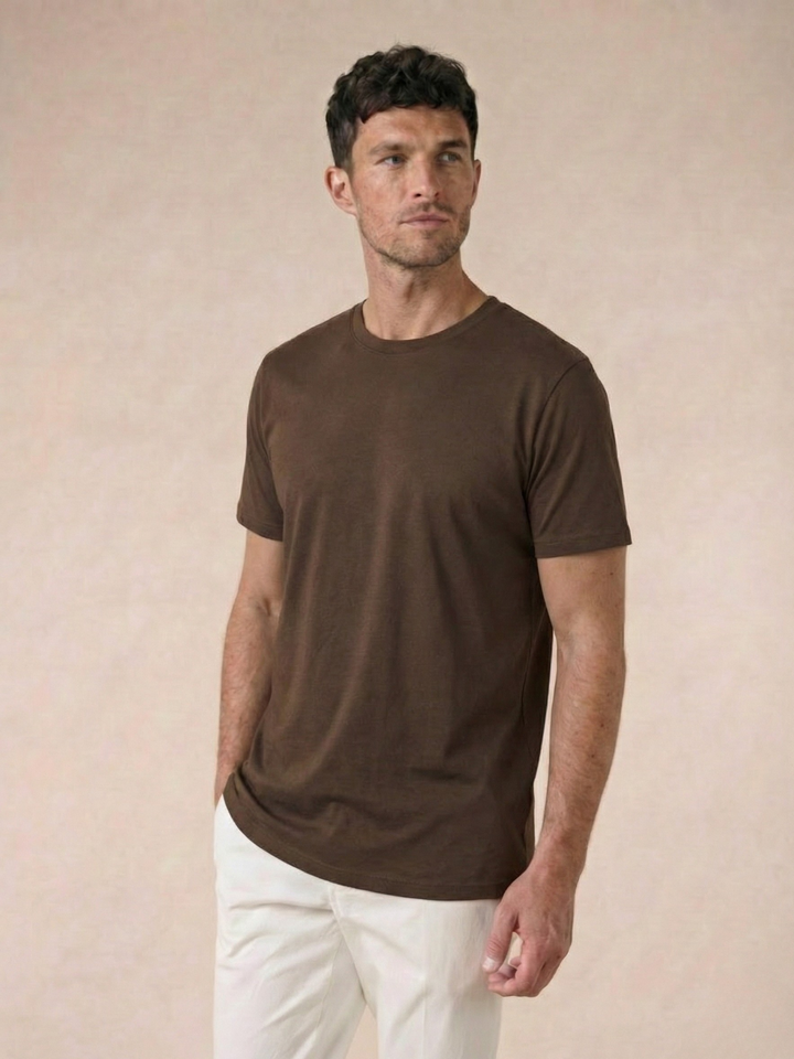 Men’s Premium Egyptian Cotton T-Shirt Soft Crew Neck Basic