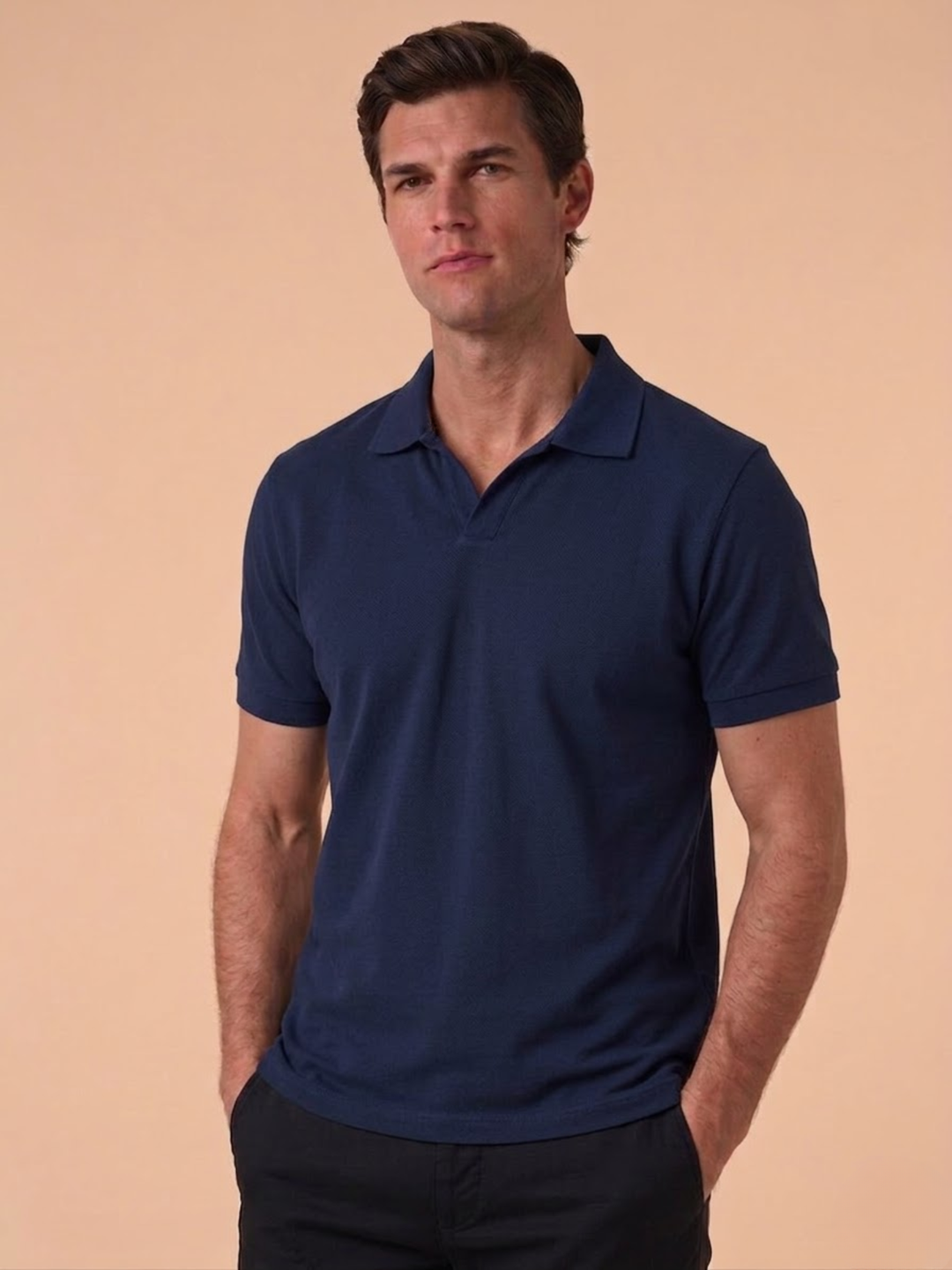Men’s Short Sleeve Polo Soft Knit Comfortable Casual Wear