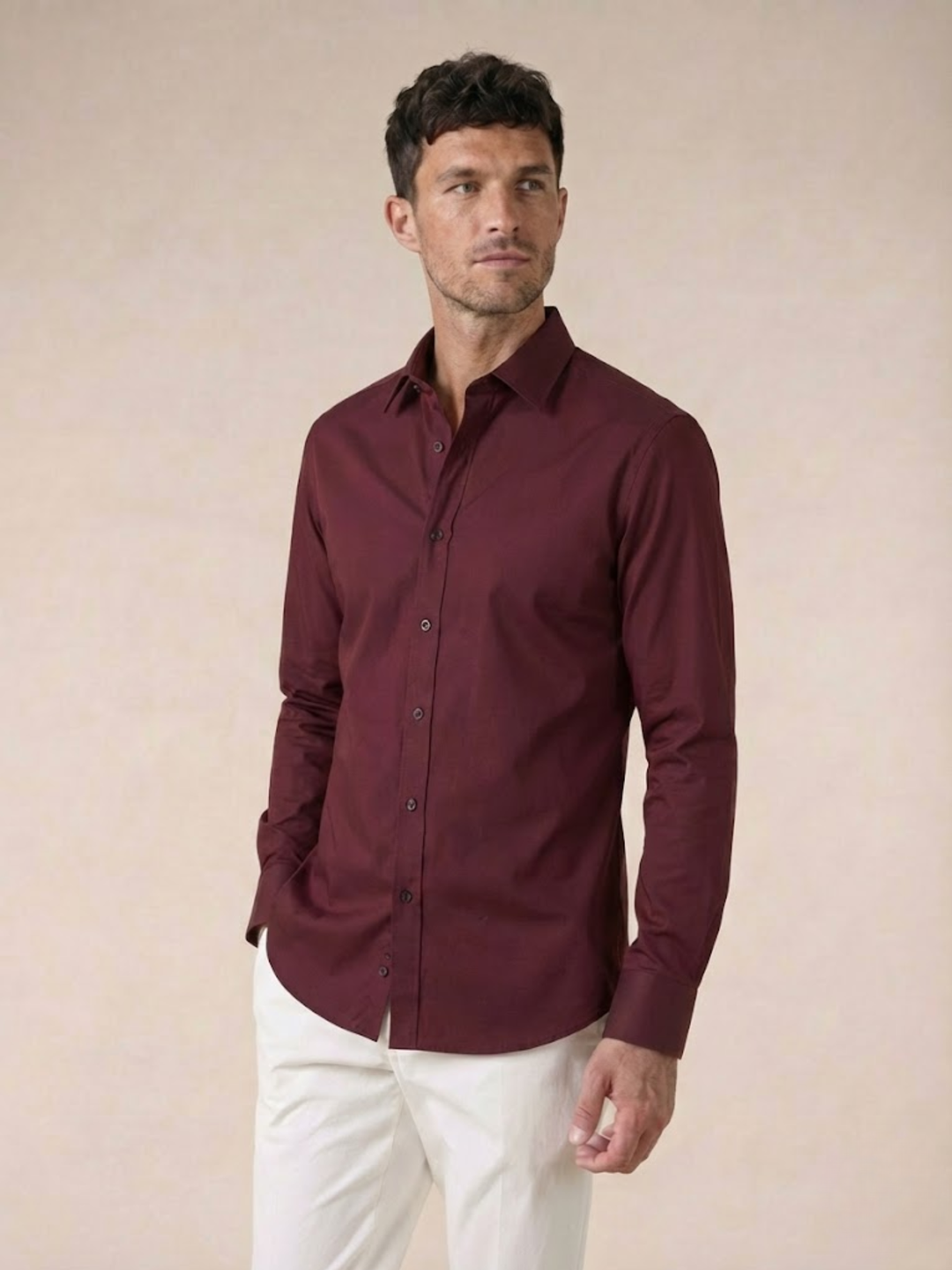 Men’s Premium Cotton Shirt Slim Fit Smart Casual Style