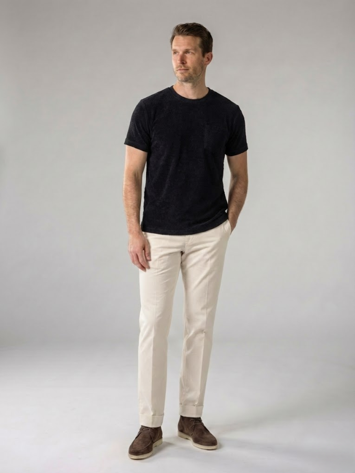 Men’s Polo Shirt – Comfortable Terry Towelling Fabric – Elegant Fit