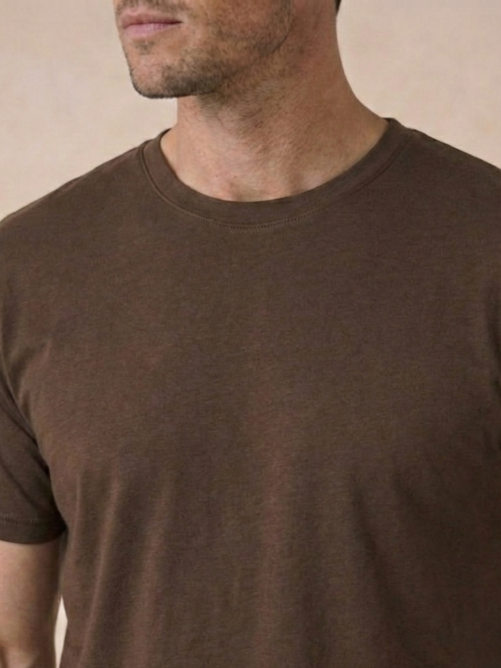 Men’s Premium Egyptian Cotton T-Shirt Soft Crew Neck Basic