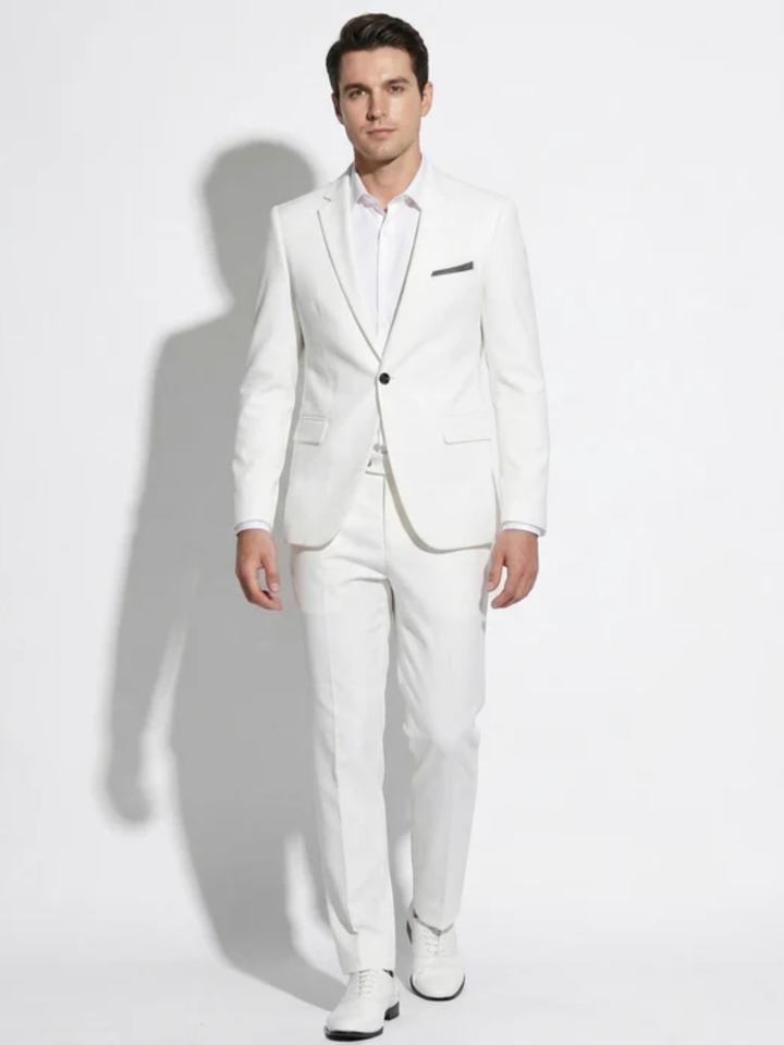 Men's slim fit wedding suit for groom modern tailored fit