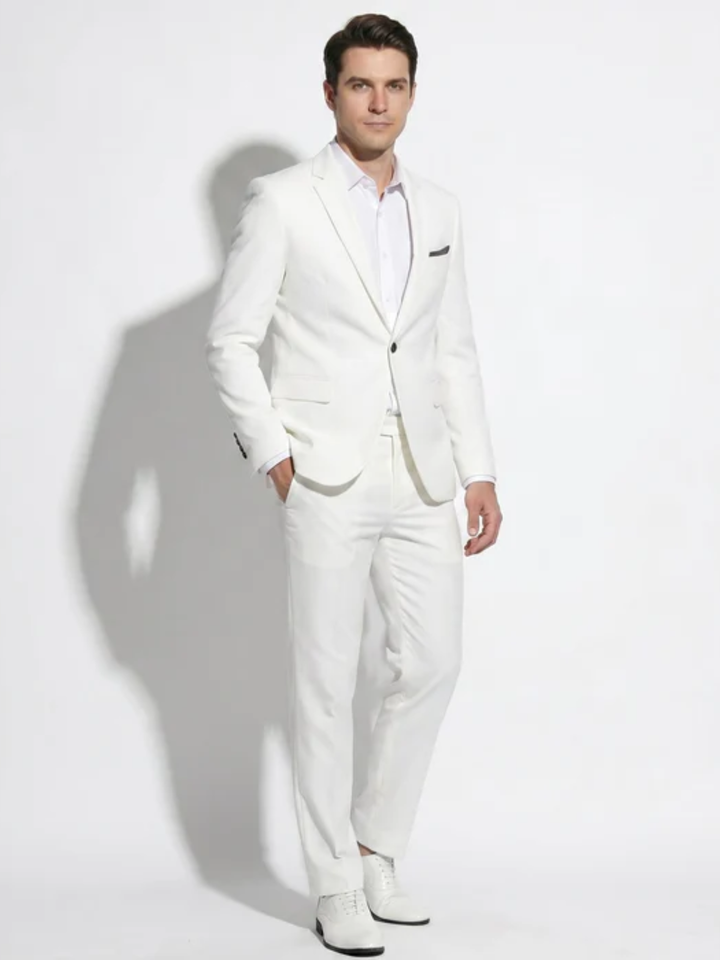 Men's slim fit wedding suit for groom modern tailored fit
