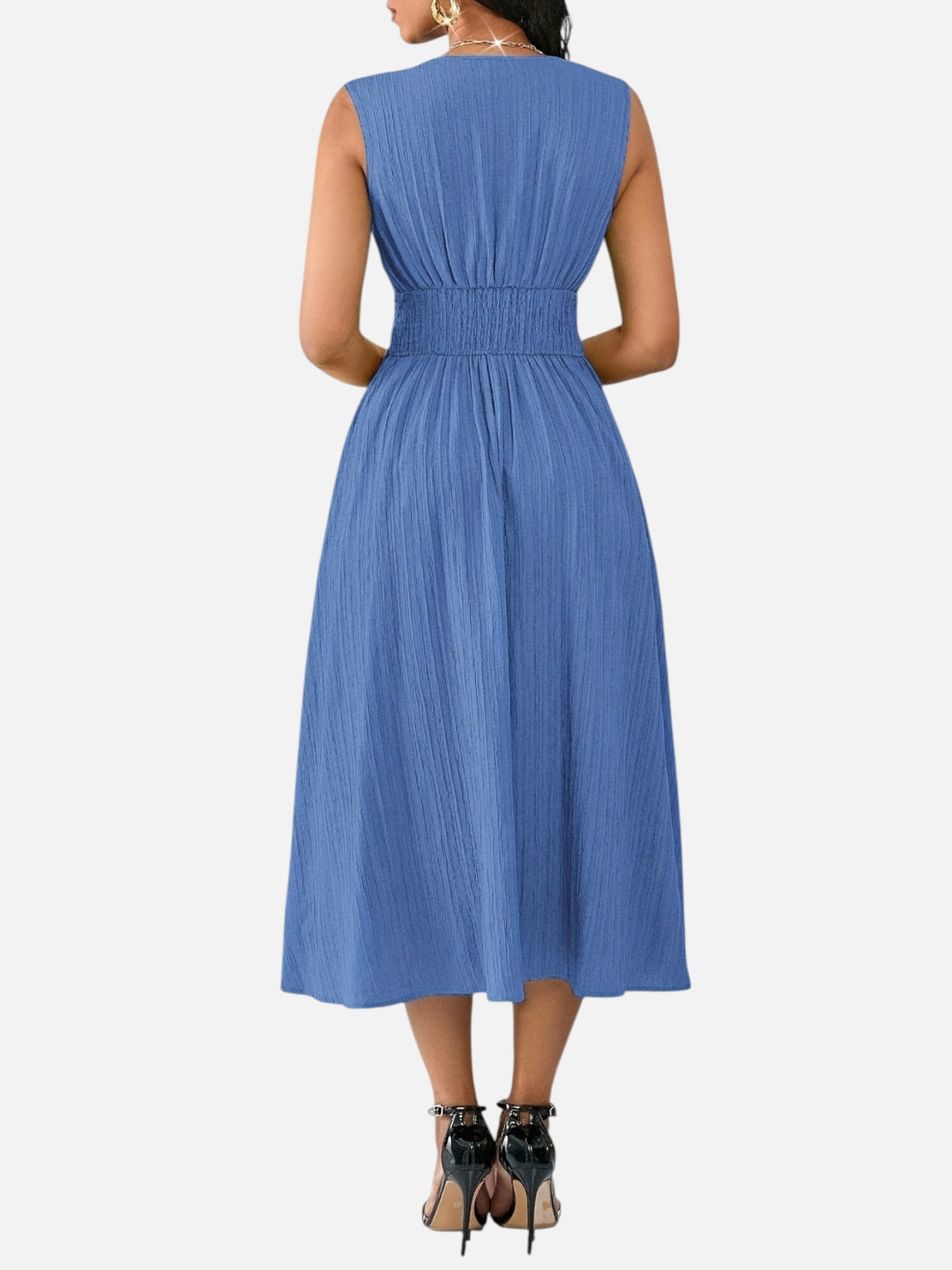 Midi Dress Women Sleeveless Summer Casual Vacation Outfit