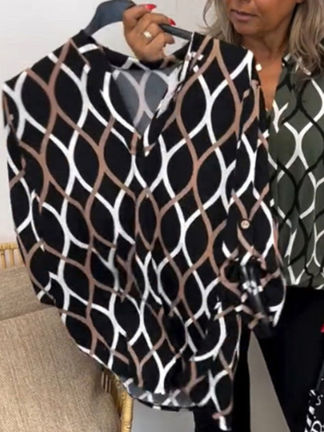 Women Printed Blouse Soft Comfortable Everyday Stylish Shirt