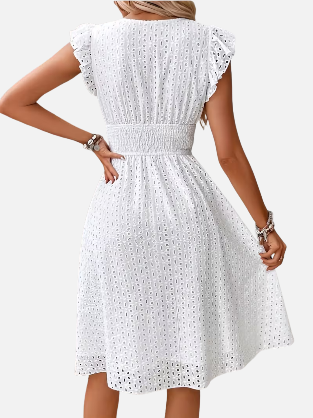 Women’s Stand Collar Midi Dress Casual Elegant Summer Outfit