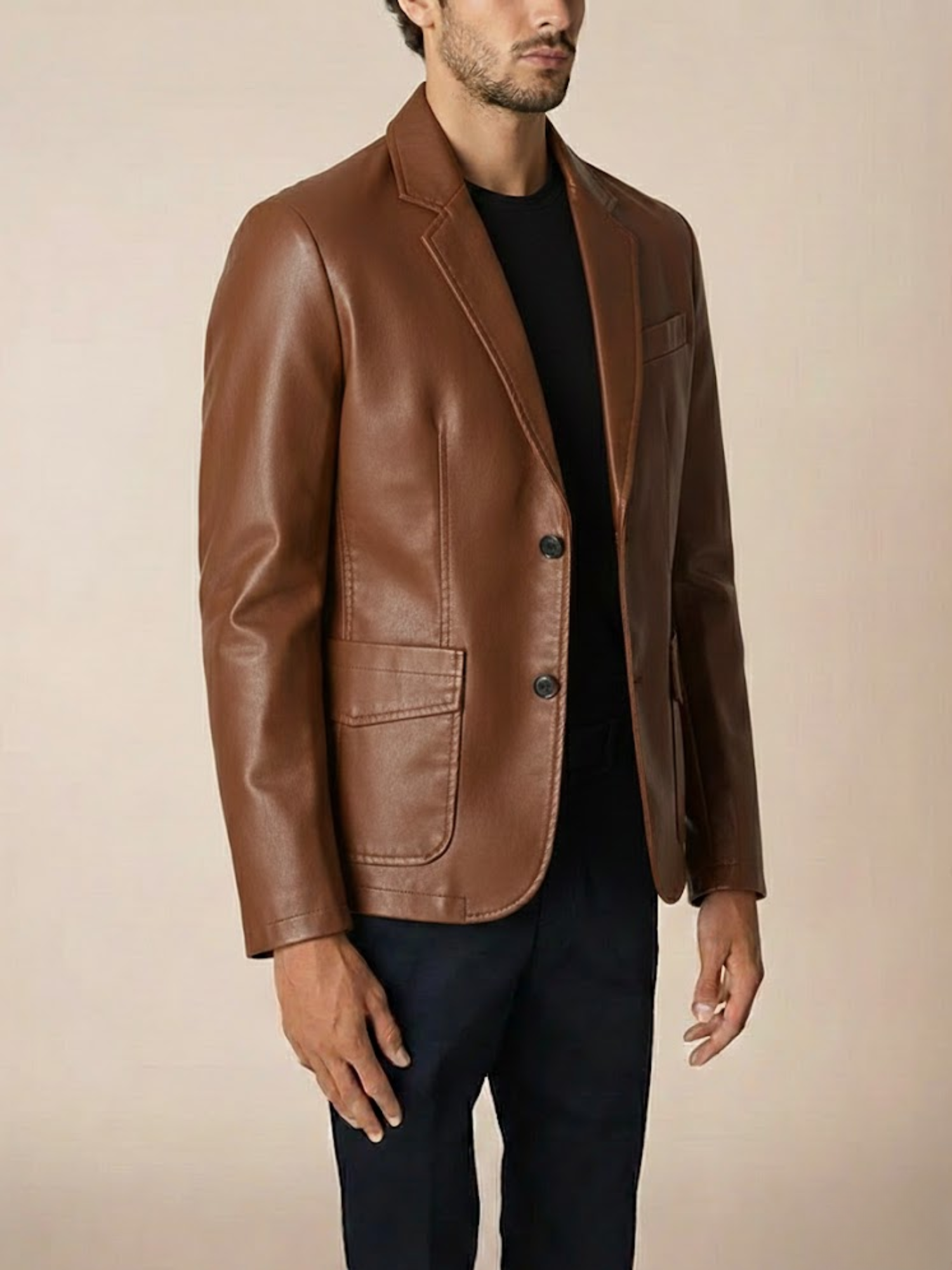 Aurevien | Men’s Leather Blazer Jacket – Refined Oxford Heritage