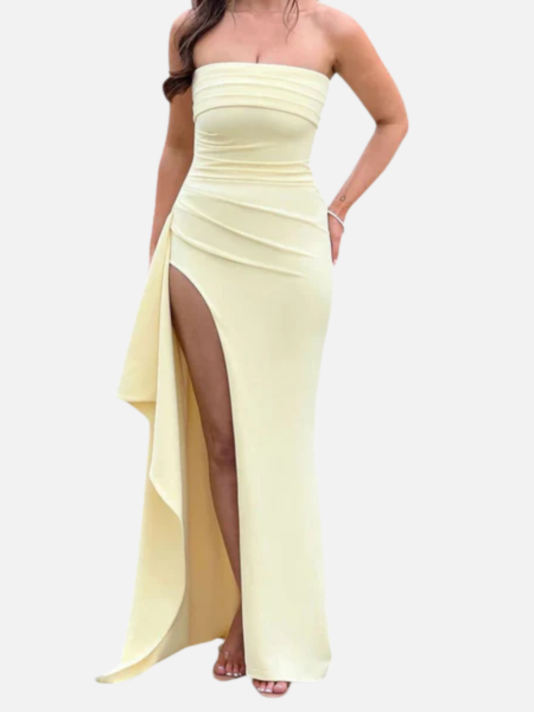 Women's Strapless Evening Dress for Weddings and Formal Events