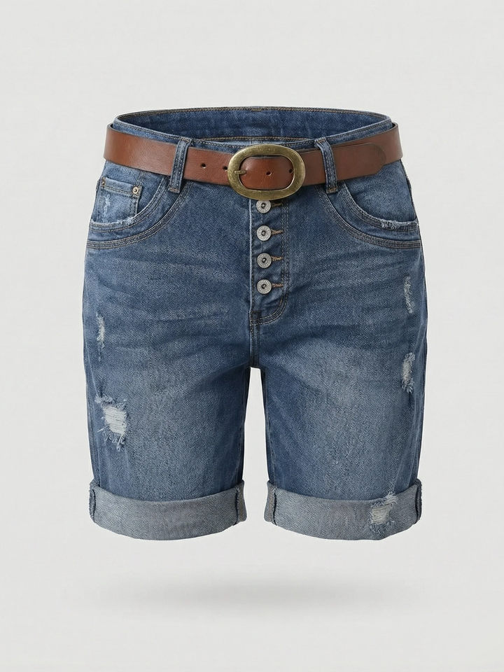 Women’s Denim Shorts Ripped Style Breathable Summer Outfit